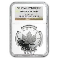1989 Canada 1 oz Proof Silver Maple Leaf PF-69 NGC SKU#85378