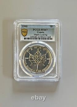 1990 canada silver maple leaf