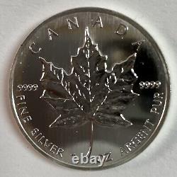 1992 1oz bullion RCM Canadian Silver Maple Leaf KEY DATE, LOW MINTAGE Gorgeous