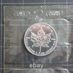1993 Sheet of 10 RCM SEALED. 9999 Silver Canadian Maple Leaf $5 Bullion Coin