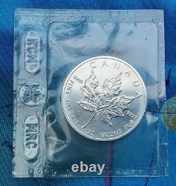 1996 Silver Canada Maple Leaf. 9999, 1 Oz Silver