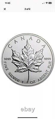 1997 $5 Canada 1 Oz Silver Maple Leaf Key Date