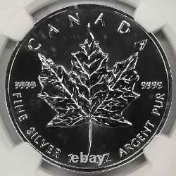 1997 CANADA Silver Maple Leaf $5 NGC MS68