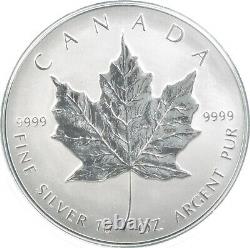 1998 Canada 50 Dollars Silver Maple Leaf 10 Oz Silver 3398
