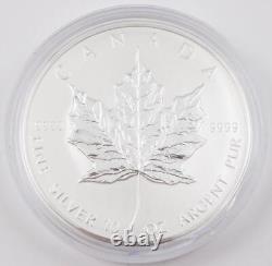 1998 Canada $50 Fine 99.99% 10 oz Silver Maple Leaf 10th Anniversary