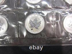 1999 Canada $5.00 Silver Maple Leaf Rabbit Lunar Privy Mark. Full Sheet. Ogp