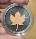 1 Oz Silver Coin 2022 $5 Canada Maple Leaf Real Wood Maple Leaf Metallic Pink