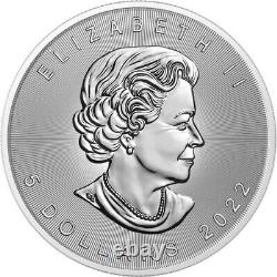1 Oz Silver Coin 2022 Canada $5 Maple Seasons February Bejeweled Leaf Insert