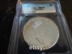 1 oz. 999 Fine Silver Round Canadian Maple Leaf 1999 5 Dollars