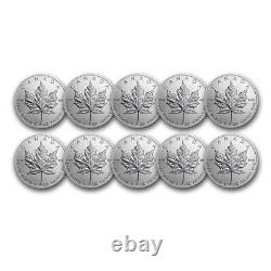 1 oz Canadian Silver Maple Leaf Coin BU (Random) Lot of 10 Coins