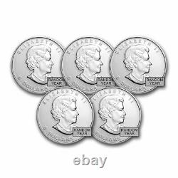 1 oz Canadian Silver Maple Leaf Coin BU (Random) Lot of 5 Coins
