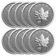1 Oz Canadian Silver Maple Leaf (varied Privy/condition/random Year Lot Of 10)