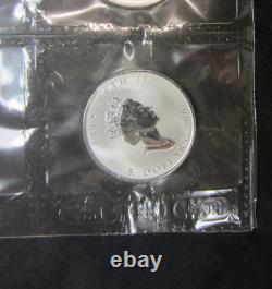 2000 Canada $5.00 Silver Maple Leaf Dragon Lunar Privy Mark. Full Sheet. Ogp