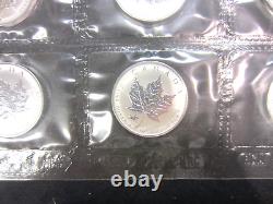 2002 Canada $5.00 Silver Maple Leaf Horse Lunar Privy Mark. Full Sheet. Ogp