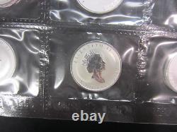 2002 Canada $5.00 Silver Maple Leaf Horse Lunar Privy Mark. Full Sheet. Ogp