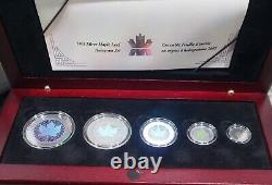 2003 Silver Maple Leaf Hologram Set Canada 9999 Pure Silver Coins