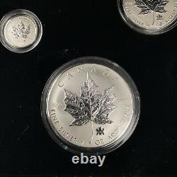 2004 Silver Maple Leaf Privy Mark Fractional Set 99.99% Fine Silver