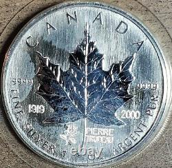 2005 CANADA $5 PIERRE TRUDEAU (1919-2000) Privy Silver Maple Leaf 1oz. 9999 Coin