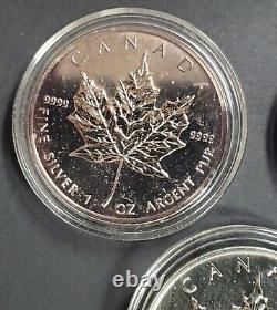 2005 Canada Silver Maple Leaf Lot of (3) 1oz Coins