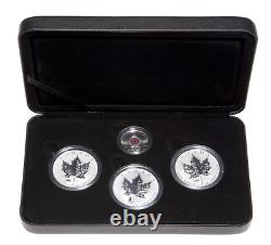 2005 Legacy of Liberty Canadian Maple. 9999 silver (3 oz) Proof 4 coin set