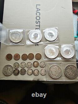 2009 Silver Maple Leaf, 2 Morgan dollars, 4 AUS Kangaroos + all other in the pic