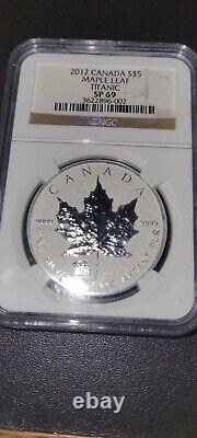 2012 Canada S$5 Maple Leaf Titanic NGC SP69.9999 Silver Encased Coin