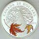 2013 $20 Canadian Maple Canopy In Autumn. 9999 Pure Silver Color Proof Coin