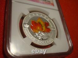 2013 Canada $10 Silver Proof Colorized Maple Leaf -Early Releases NGC PF70 Matte