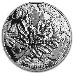 2013 Canada 1 oz Silver Maple Leaf (25th Anniv, HR, Piedfort)