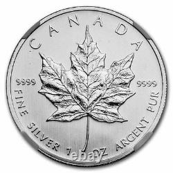 2013 Canada 1 oz Silver Maple Leaf MS-66 NGC (Obv Struck Thru) SKU#236817