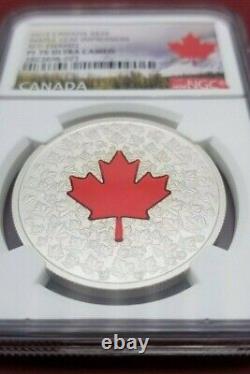 2013 Canada Maple Leaf Impression Red Enamel $20 1 oz Silver NGC PF70 UC