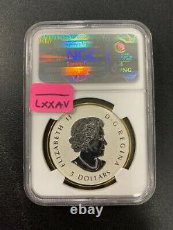 2014 Reverse Proof Canada Maple Leaf Ngc Pr-70 Canadian Certified Slab $5