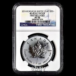 2014 Reverse Proof Silver Maple Leaf? Ngc Pf-70? $5 1st Releases? Trusted