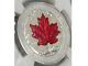 2015 Canada 1oz Silver Maple Leaf Red Enameled Reverse Proof Incuse Ngc Pf69