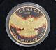 2015 Canada Colorized Burning Great Horned Owl Maple 1 Oz. 9999 Silver $5 Gilded