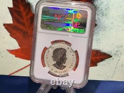 2015 Canada Maple Leaf $4 Fine Silver Incuse Reverse Proof 1/2 OZ NGC PF 69