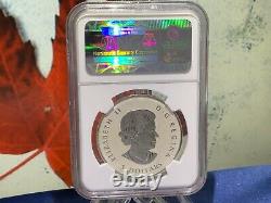 2015 Canada Maple Leaf $5 Fine Silver Incuse 1 oz ENAMED NGC PF69
