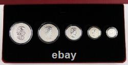 2015 Canada Maple Leaf Fine Silver Fractional 5 Coin Set withBox & COA. 9999