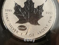 2015 Canada Silver Maple Leaf $5 Coin E=mc2 PRIVY NGC PF 70 Reverse Proof Black