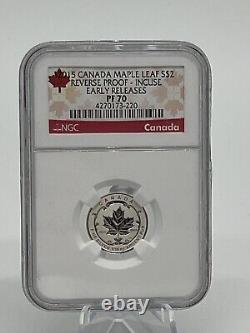 2015 Canada Silver Maple Leaf Reverse Proof Fractional Set NGC PF70 ER