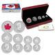 2015 Canadian Silver Maple Leaf Fractional Coin Set (translucent Red Enamel)