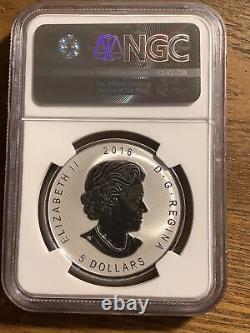 2016 Canada Maple Leaf ANA Privy. 9999 Silver Reverse PF70 First Releases