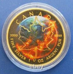 2016 Canada Maple Leaf Apocalypse. Bu. 1 Oz. 9999 Silver. Black Ruthenium. Rcm