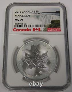 2016 Canada S$5 Maple Leaf NGC MS69