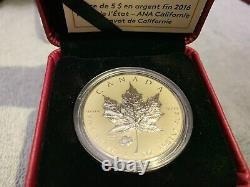 2016 Canada silver Maple reverse proof ANA California Poppy