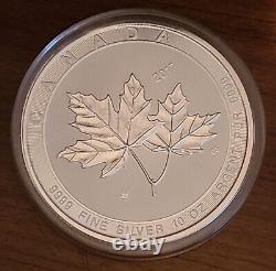 2017 10oz $50 Canada 1st year Silver Magnificent Maple Leaves. 9999 in Capsule