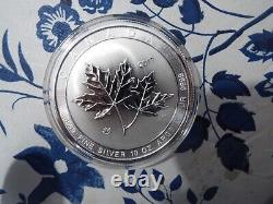 2017 10oz $50 Canada 1st year Silver Magnificent Maple Leaves. 9999 in Capsule