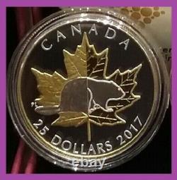 2017 Canada $25 1 oz. Piedfort Gilt PF Silver Maple Timeless Icons GEM Proof