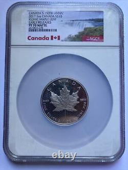 2017 Canada 2 Oz Silver $10 Modified Maple 150TH Ann. NGC PF70 Early Releases