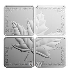 2017 Canada $3 1 Ounce Fine Silver Maple Leaf Quartet, Box and COA